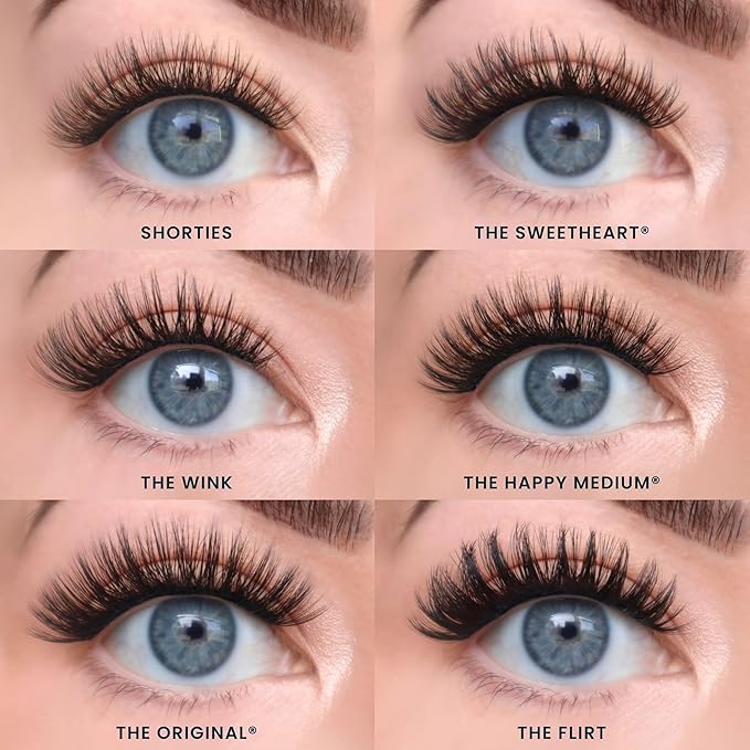 FlutterHabit Classic Collection Box, DIY Lash Extensions, Lash Clusters Kit, Up to 10 Day Wear, Natural & Classic Lashes, Salon Quality Eyelashes Extensions, 6 Sets of Lashes, No Lash Glue Included