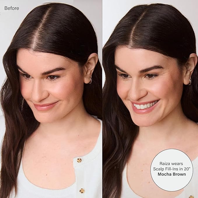 Luxy 100% Remy Human Hair Extensions for Thin Hair Thinning Hair Fill-Ins – 6 Seamless Wefts Multi-Dimensional Color Blend - Natural-Looking Volume & Coverage 95 grams 20" Dimensional Espresso Brown
