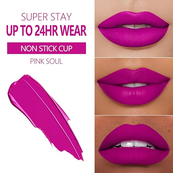 MAKI YIKA Pink Lipstick Set for Women Color Stay Long Lasting Lipsticks Hot Pink Nude Lipsticks Transferproof Cruelty-Free Lip Color