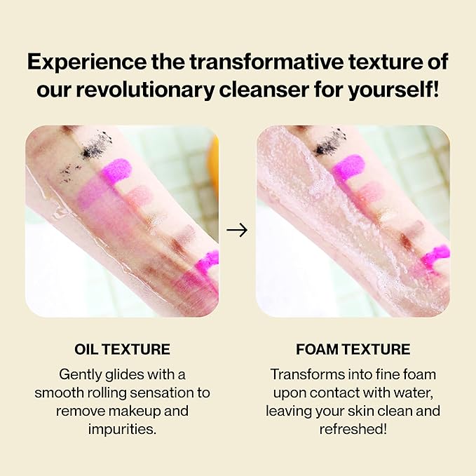 Korean Cycle and Hormone Conscious 3 M's 2-in-1 Makeup Remover | Oil-to-Foam Non-Stripping Cleanser | Jojoba + Honey | EWG Verified | Non-Drying | 145ml/4.97oz