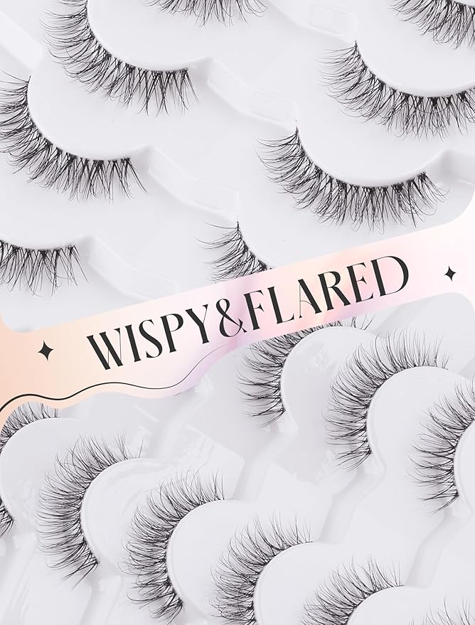 Natural Lashes Mink Natural Eyelashes False Eyelashes Natural Look False Lashes Wispy Eye Lashes Cat Eyelashes Fake Lashes KD286