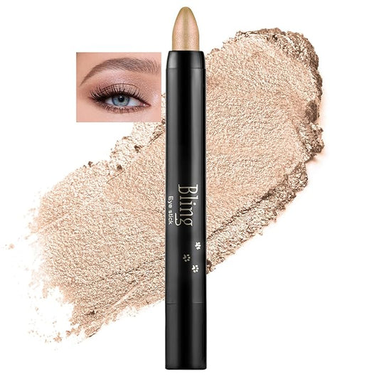 Boobeen Waterproof Eyeshadow Stick Crayon - Shimmer Cream Eyeshadow Pen for Easy Glitter Eye Makeup (15#)