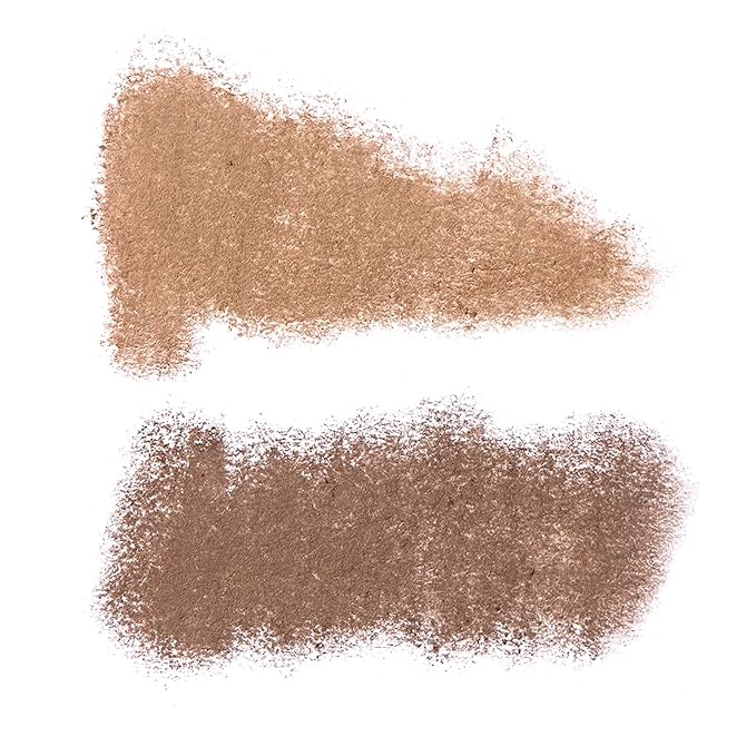 Arches and Halos Duo Luxury Brow Powder - Eyebrow Shaper and Color - Powder Compact with 2 Neutral Shades - Neutral Brown - 0.1 oz