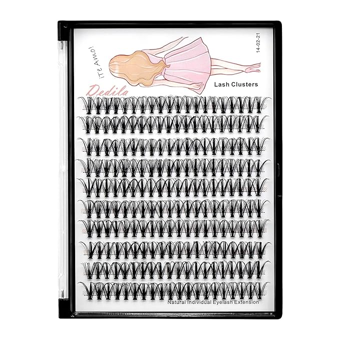 8-22mm to Choose 20D/40D/60D/80D/100D Individual False Eyelashes Makeup Cluster Eyelashes Thickness 0.07mm D Curl Natural long Black Soft 3D Eye Lashes Extensions (20D-8mm)
