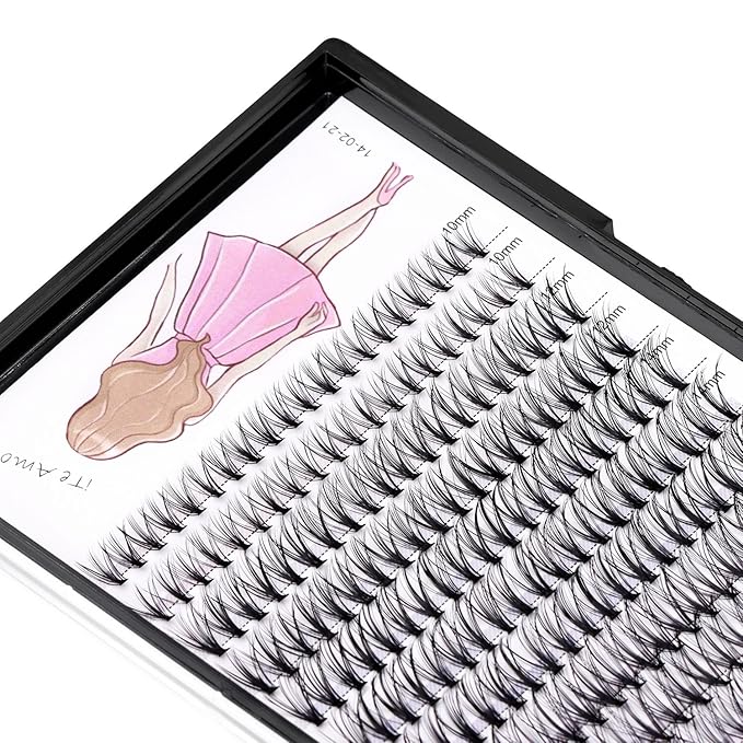 8-22mm to Choose 20D/40D/60D/80D/100D Individual False Eyelashes Makeup Cluster Eyelashes Thickness 0.07mm D Curl Natural long Black Soft 3D Eye Lashes Extensions (20D-10-12-14-16MM Kit)