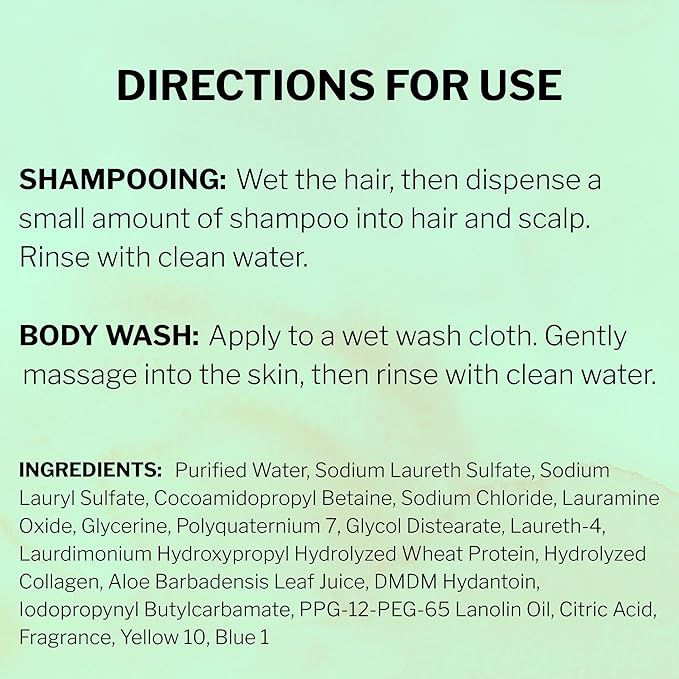 McKesson Body Wash and Shampoo [4 Count] - 1  Gallon Bulk Refill Full Body Wash with Aloe, Cucumber Melon Scent - Sensitive Skin & Hair 2‑in‑1