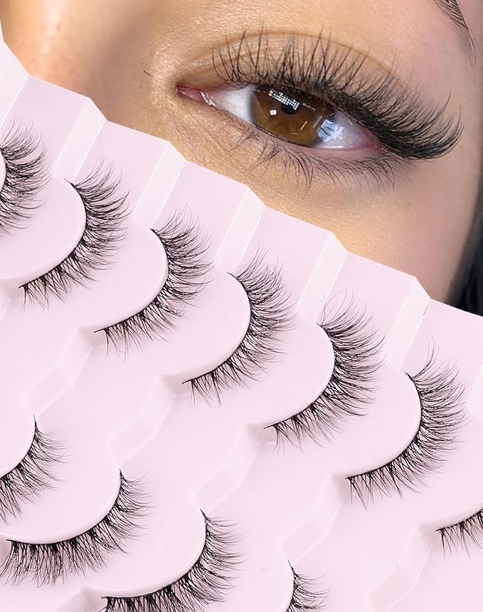 Natural Wispy Lashes False Eyelashes Strip Lashes Nature02