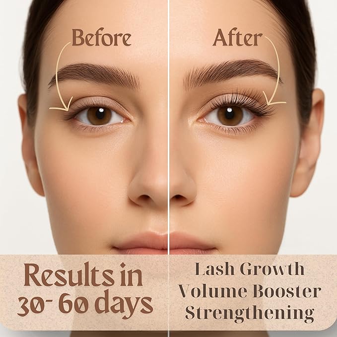 Eyelash Growth Serum - Advanced Peptide Infused Lash Booster for Fuller, Longer, Healthier Lashes - Eyelash Serum for Eyelash Growth Without Prostaglandin, Hypoallergenic, 5ml