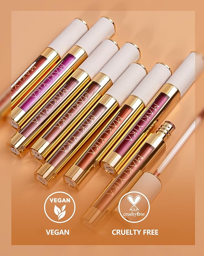 MAKI YIKA Metallic Lipstick - Long Lasting Hot Pink Lipstick for Women, High Shine No Smudge Transferproof Full-Coverage Lip Gloss (BR02 Metal Barbie)