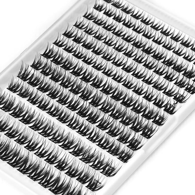 Fluffy Lash Clusters, 156 Lightweight Clusters Individual lashes, 8-14mm Individual Lashes DIY Cluster Lashes Extension Soft Comfortable False Eyelashes (Wispy-Mixed)