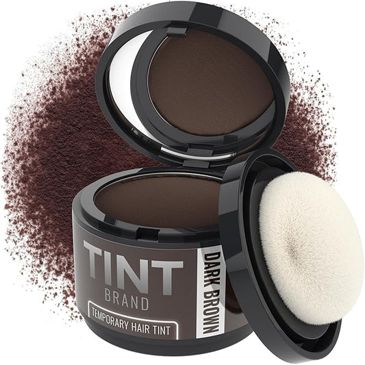 TINT Root Cover Up Hair Powder for Women & Men, Dark Brown, Gray Hair Concealer, Root Touch Up Powder