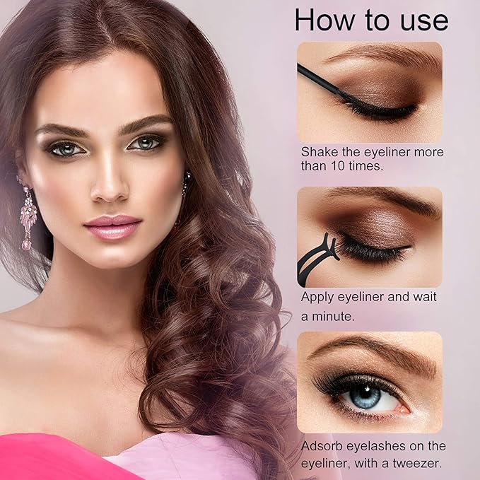 Alcastar Magnetic Eyelashes with Eyeliner Kit, Magnetic Lashes Natural Looking with, Reusable,Long Lasting, Easy Apply,Cruelty-Free (ATZ1004-A1)