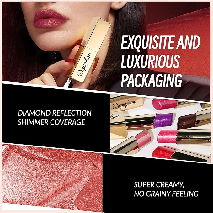 Orange Red Lipstick Moisturizing for Women Shimmer Tinted Lip Balm Hydrating Nourishing Lip Gloss Vegan& Cruelty Free Lip Makeup, ZG123 Bella