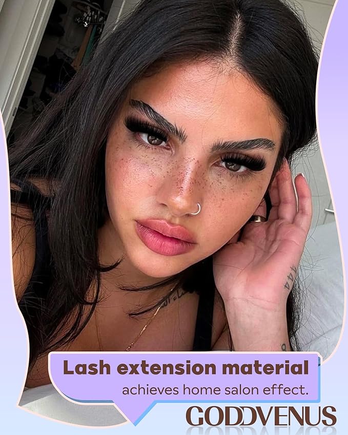 12-24mm Lash Clusters Fluffy Cluster Eyelash Extensions Feather-light Spiky Eyelash Clusters DIY D Curve Individual Lashes Extension (192pcs) by Goddvenus