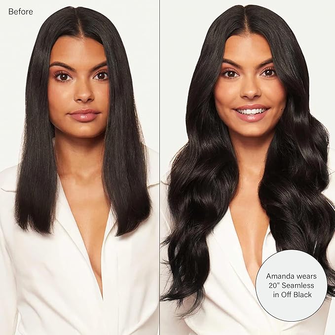 Luxy 100% Remy Human Hair - Seamless Clip-In Hair Extensions - Multi-Dimensional Color for Natural Blending, Adds Volume & Length 160 grams 16" Mocha Brown Highlights
