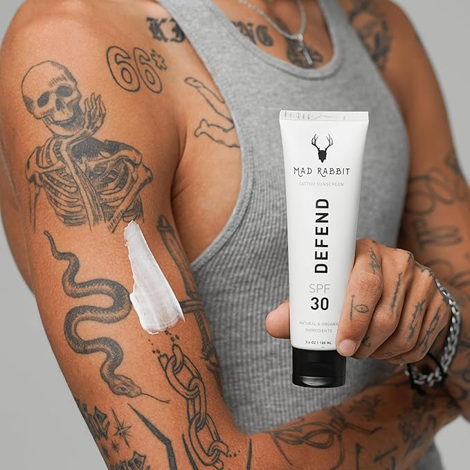 Tattoo Care Bundle Kit (3-Piece) Repair Soothing Gel, Enhance Balm & Defend SPF 30 Sunscreen - Full Coverage Tattoo Care Kit for New & Current Tattoos