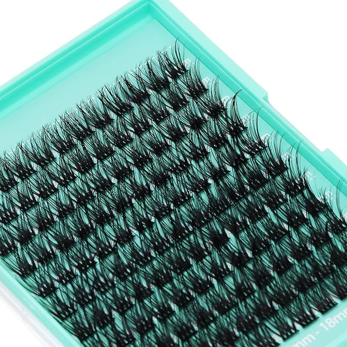 Bodermincer Lash Clusters D Curl Black/Brown/Colored Lashes 10-12-14/12-14-16/16-18-20mm Mixed Lash Clusters Kit For Beginner (Y04# 14-16-18mm Mixed)