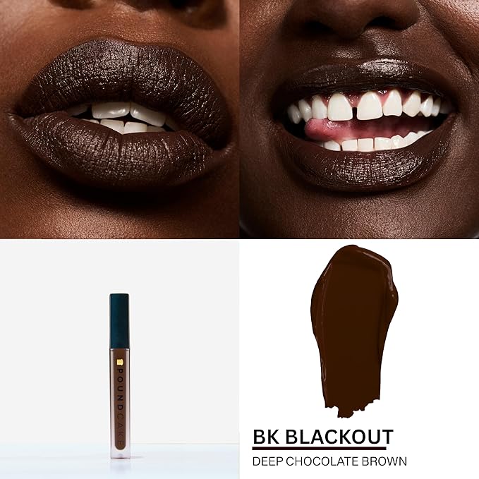 Pound Cake Cake Batter Liquid Lipstick – Long-Lasting, Semi-Matte Liquid Lipstick – Hydrating, High-Pigment Lip Stain with Avocado Oil – Shades for All Skin Tones – 0.13 oz, (Brooklyn Blackout)