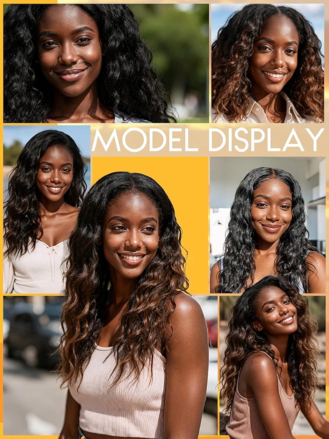Caliee Natural Wave Remy Human Hair for Black Women 20Inch Full Head Curly Clip in Hair Extension #27 Strawberry Blonde Wavy Curly Hair Extensions Clip Ins Double Weft 7Pcs 120gram Per Pack