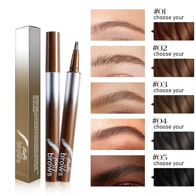 Eyebrow Pen Eyebrow Pencil for Women with Precise Brush-Tip Create Natural Hair-Like Brows Black
