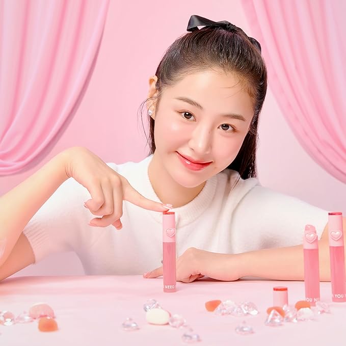 YNM Heart Jelling Tint, CHESTNUT JELLING, Silicone Lip Brush Included, K-Beauty, Non-Sticky, Moisturizing, Smudge-Proof, Korean Lip Tint, Long-Lasting, Vivid Color, 0.09 oz