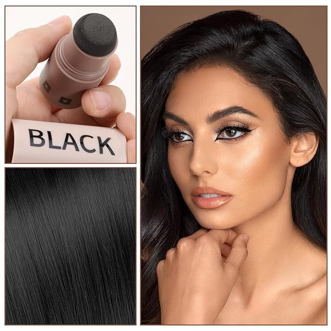 Boobeen Hairline Powder Stick, Root Touch Up and Hair Shadow Powder Stick, Waterproof Hairline Filler to Cover Gray Hair, Thinning Hair
