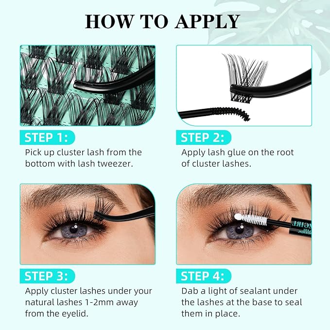 Lash Clusters Wet Look 168Pcs Eyelash Cluster Ultra-Thin Lash Band Eyelashes Extensions Spiky Anime Wide Span Lashes(Hollyhock,D-18mm)