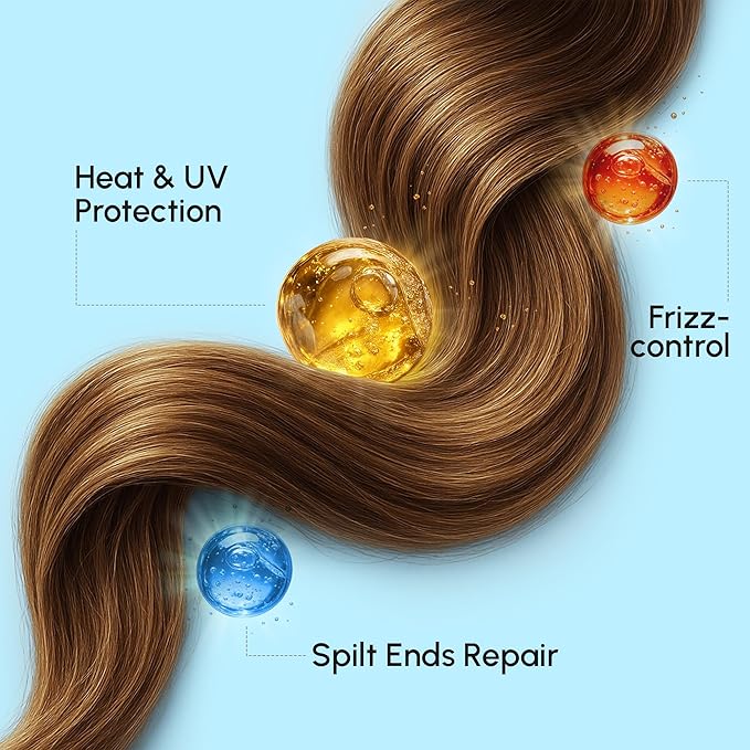 MAREE Hair Oil for Frizzy - Hair Vitamins Keratin Styling Capsules with Jojoba & Argan Oil - Anti Frizz Serum for Women Heat Protectant - Frizzy, Damaged, Dry & Curly - Gotas & Aceite Para el Cabello