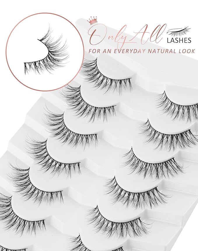 Onlyall False Eyelashes Natural Fake Eye Lashes Wispy False Lashes D97