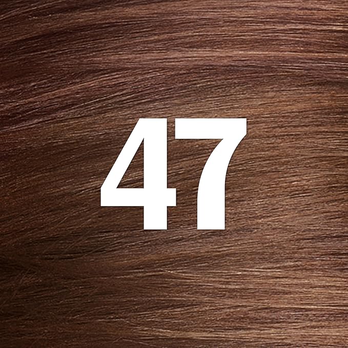 Revlon ColorSilk with Bond Repair Complex, Brown Permanent Hair Color, 100% Gray Coverage, Ammonia Free Hair Dye, Vegan Keratin, 47 Medium Rich Brown (Pack of 3)
