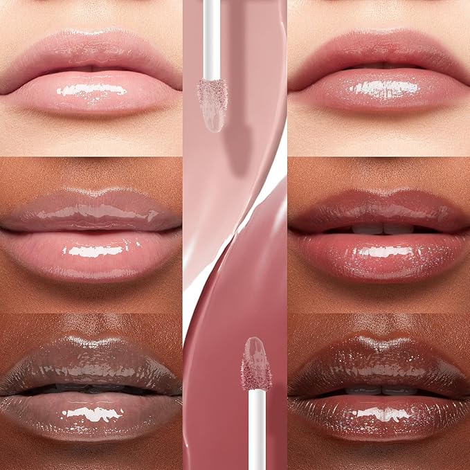Color Nymph Matte Liquid Lipstick with Clear & Shimmer Lip Oil | 2PCS Lip Makeup Set for Women & Girls | High Pigment Color Long-Lasting Dual Ended Lip Gloss | Cruelty-Free & Vegan (2-Count, 04)