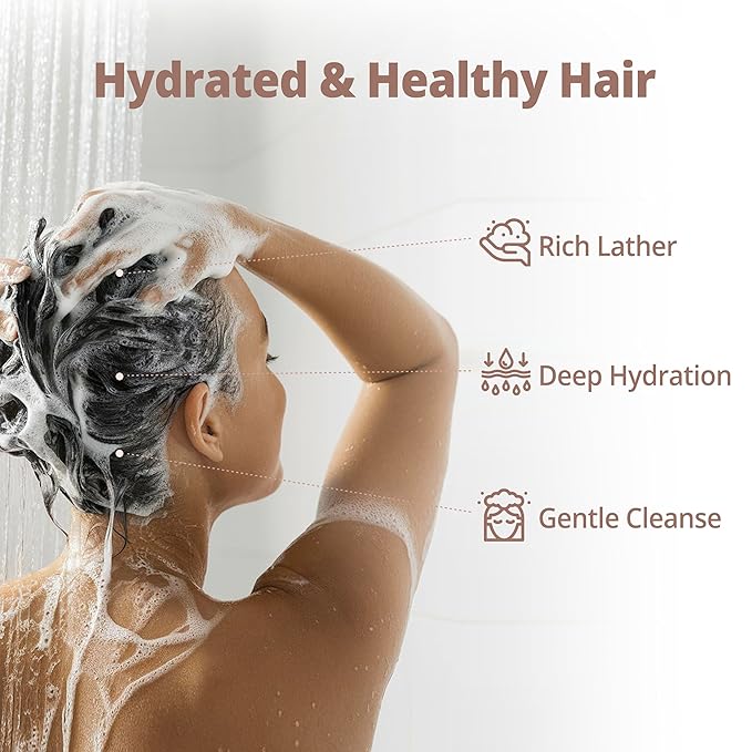 2-in-1 Shampoo and Conditioner Bar – All Hair Types - Strengthening & Moisturizing with Rice Protein, Argan Oil, Shea Butter – Fresh Floral Musk – 80+ Washes – Made in Korea