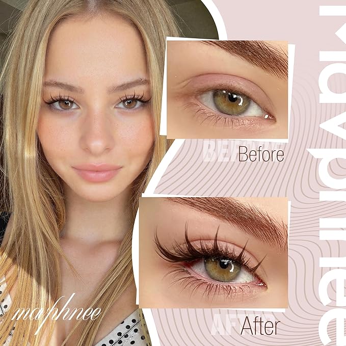 Brown Lash Clusters Manga Cluster Eyelash Extensions Spiky Cluster Lashes Fairy Individual Lashes Anime CC-Curly Eyelash Clusters DIY at Home Easy to Apply Lash Spikes 11-17MM