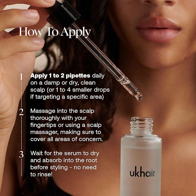 UKLASH Enhancing Hair Serum for Men and Women, Promotes Thickness in Thinning Hair & Hair Loss, Clinically Tested, Lightweight & Fast-Absorbing