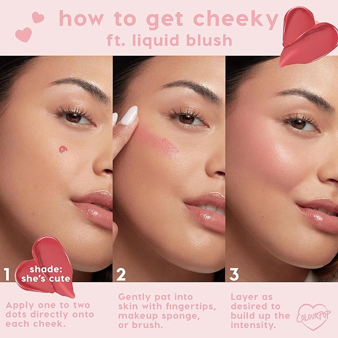 ColourPop Weightless Liquid Blush - Hydrating, Liquid Blush for Cheeks - Glowy Summer Makeup with Hyaluronic Acid for a Healthy Glow - Designed with a Doe Foot Applicator - THX (0.30 oz)