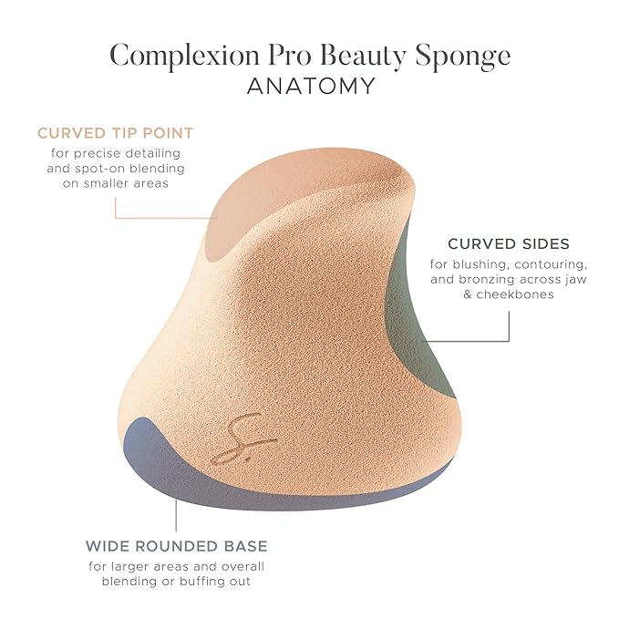 Original Beauty Blender Makeup Sponge Applicator for Powder, Cream & Liquid, Beauty Tools Puff, Streak Free Application, Vegan, Cruelty Free Made in USA, Peach (3 Pieces)
