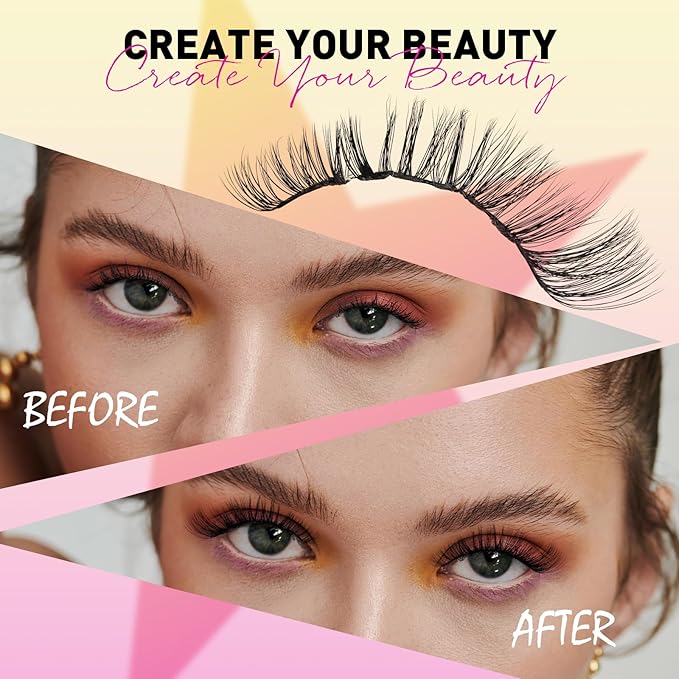WLF Lash Clusters Kit, 132 pcs Individual Eyelash Clusters Lash Extension Kit D Curl Wispy Lash Kit with Eyelash Bond and Seal and Applicator for False Eyelash Extensions(Vale-Mix 8-16mm Kit)