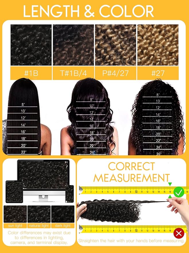 Caliee 3B 3C Jerry Curly Human Hair Clip in Extensions 12Inch Curly Clip in Hair Extensions Natural Black 1B Hair Extensions Clip Ins 120G 7Pcs with Clips