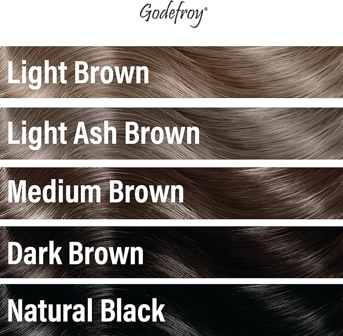 Godefroy Hair Color Tint Kit for 100% Gray Coverage, Light Brown, 20 Applications, Long-Lasting Root Touch-Up for Men & Women, Pre-Measured Capsules, No Waste, DIY Salon-Quality Results at Home