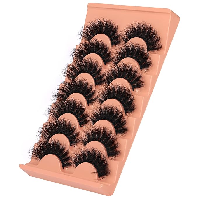 Mink Lashes Full Volume False Eyelashes 18mm Dramatic Faux Mink Eyelashes Natural Look Cat Eye Volume Eye Lashes Multipack by Focipeysa