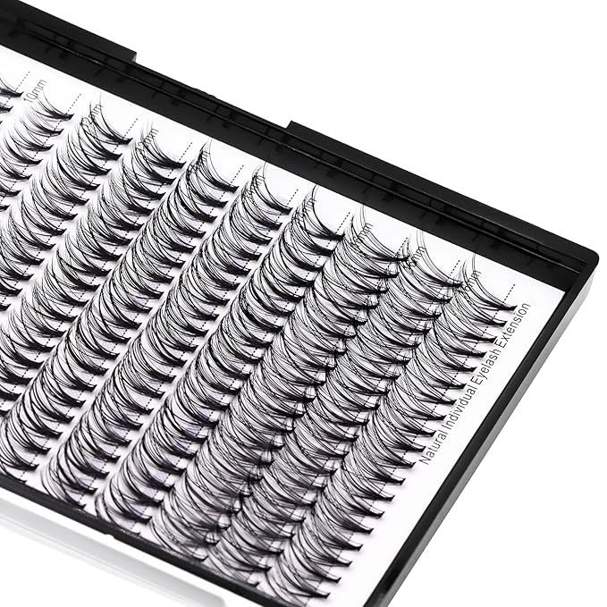 8-22mm to Choose 20D/40D/60D/80D/100D Individual False Eyelashes Makeup Cluster Eyelashes Thickness 0.07mm D Curl Natural long Black Soft 3D Eye Lashes Extensions (20D-10-12-14-16MM Kit)