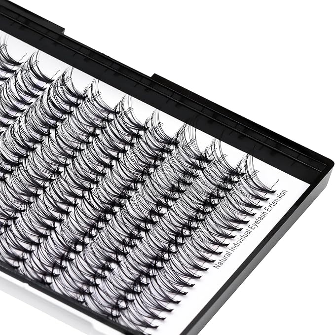 8-22mm to Choose 20D/40D/60D/80D/100D Individual False Eyelashes Makeup Cluster Eyelashes Thickness 0.07mm D Curl Natural long Black Soft 3D Eye Lashes Extensions (20D-12-14-16-18MM Kit)