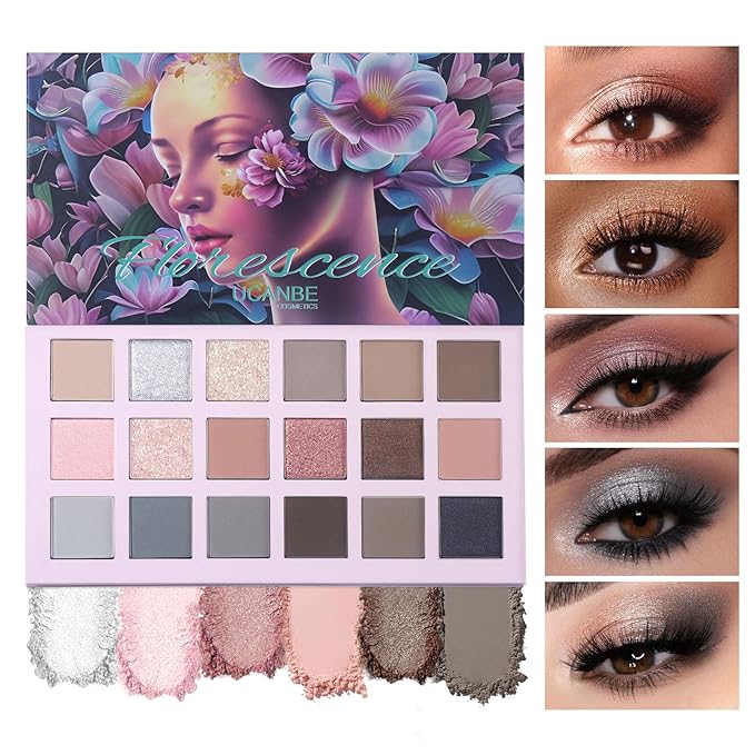 Full Makeup Kit for Women - 18 Eyeshadows, 3 Lipsticks, Blush Oil, Mascara, Eyeliner, Eyebrow Pencil, Foundation, Sponge, Makeup Bag & 8pcs Brushes