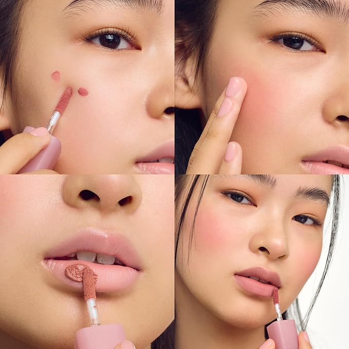 COLORGRAM NUDE BLUR TINT 15 LIGHT APRICOT | Soft Velvet Matte Liquid Lipstick & Cheek Tint | Lightweight Blurring Tint for a Smooth & Airbrushed Finish | Long-Lasting & Non-Sticky Formula