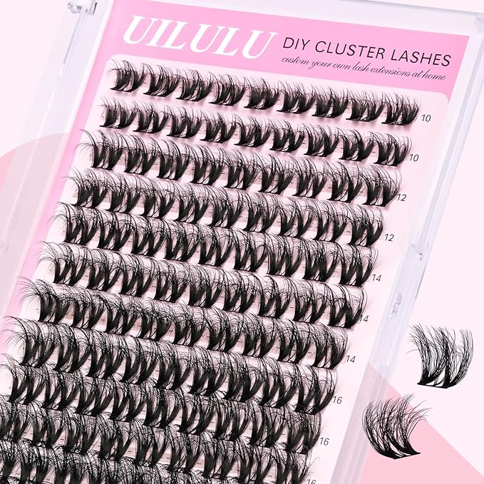 Lash Clusters for DIY Lash Extension at Home Natural Fluffy Individual Clusters Lashes False Eyelashes 108 Count 0.07D 10-18MM Mix D Curl Eye Lash Extensions (U10 Lash 10-18MM)