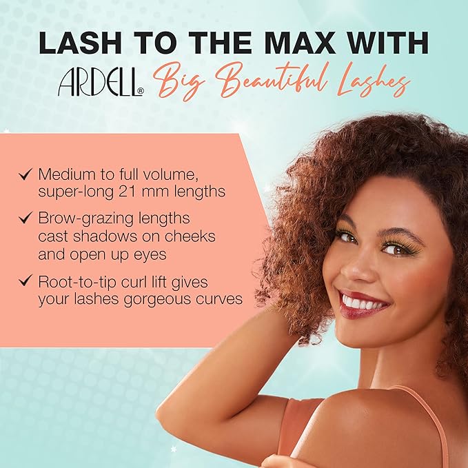 Ardell BBL Big Beautiful Wispy Lashes Gift Set – Reusable Lashes Natural Look False Eyelashes with DUO Adhesive, 3 Pairs