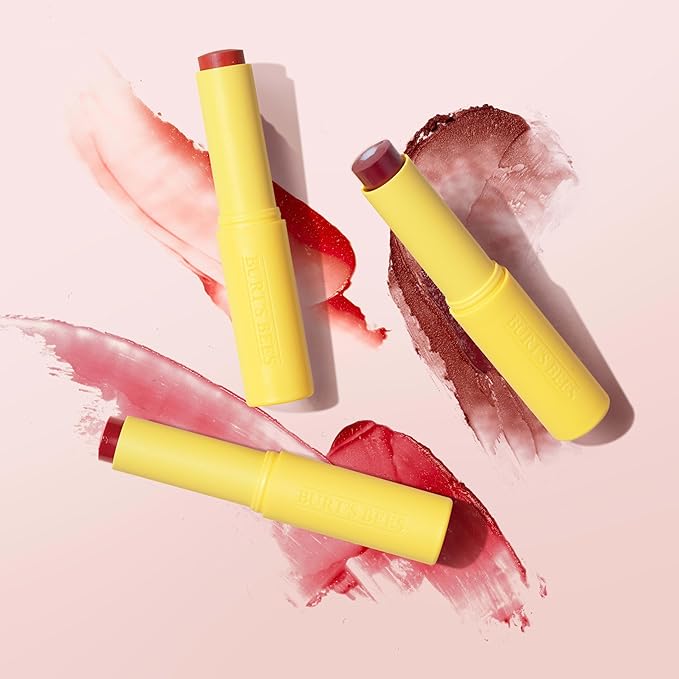 Burt’s Bees Stocking Stuffers, Tinted Boosted Balm, Cheeky Cherry, Hydrating Tinted Lip Balm, 24 Hour Lip Moisturizer with Responsibly Sourced Beeswax, 100% Natural Origin, 1 Count, 0.16oz