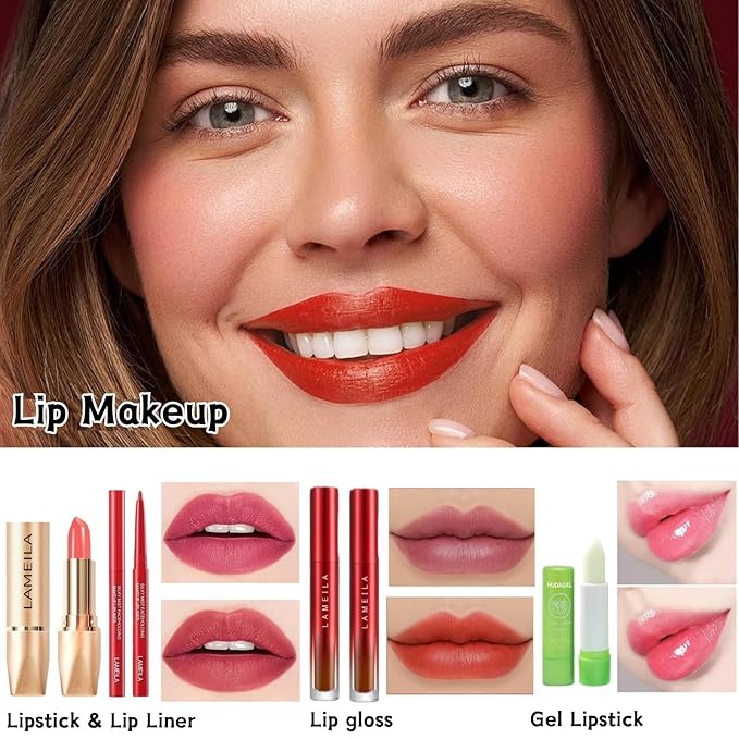 All in One Makeup Kit for Women Full Kit - 44PCS Professional Makeup Set with Foundation, Eyeshadow, Lipstick, Eyeliner - Complete Cosmetic Gift Set for Beginners and Professionals