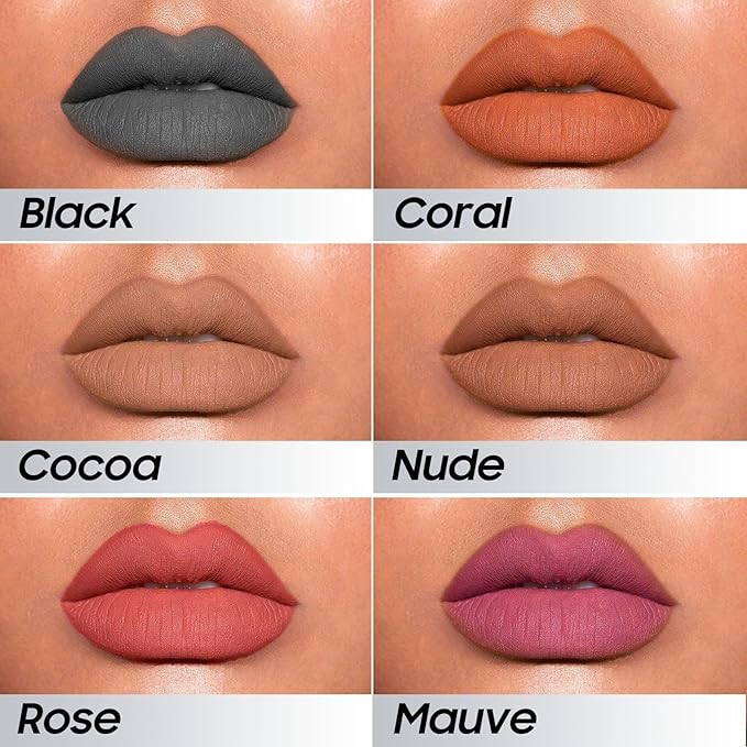 Peel Off Lip Liner Highly Pigmented - Lip Stain Long Lasting Waterproof for Women Girls, Lip Tint Stain Peel Non-Sticky & Smudge-Proof Easy to Use & Natural Finish (Black)