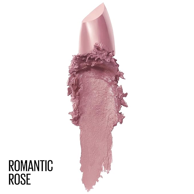 Maybelline Color Sensational Lipstick, Lip Makeup, Cream Finish, Hydrating Lipstick, Romantic Rose, Pink ,1 Count